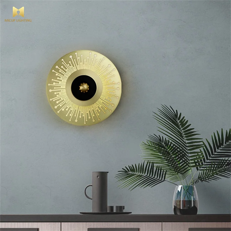 Scandinavian Modern Indoor Home Staircase Bracket Classical Bedroom Light Brass Decorative LED Wall Lights