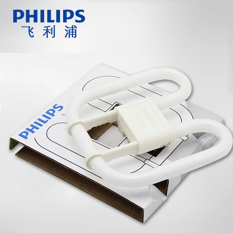PHILIPbulb 16W 2D Compact Fluorescent Tube Butterfly CFL Light Bulb, 4000K Natural White, GR10 Square 4 Pin Base Tube Bulb