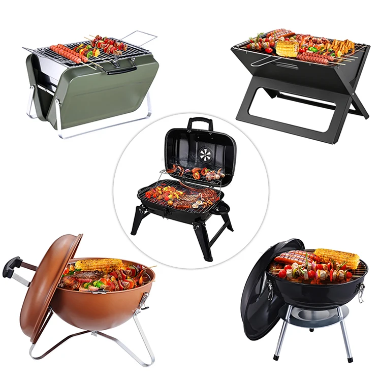 High quality Barbecue Mini Charcoal Grill Portable Folding BBQ Grill Outdoor