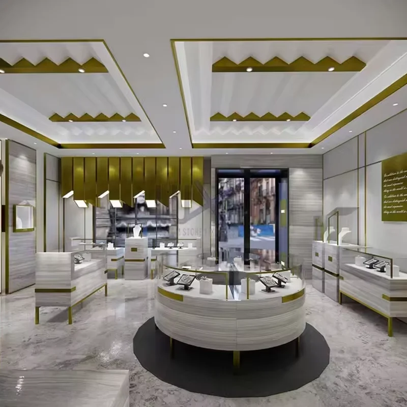 LUX Design Custom High Quality Furniture for Fashion Jewelry Store Showcase Display Counter