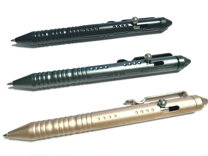 Tungsten steel tip window breaking LOGO Tactical defense pen Bolt Signature pen Outdoor self-defense Ballpoint Pens 1009