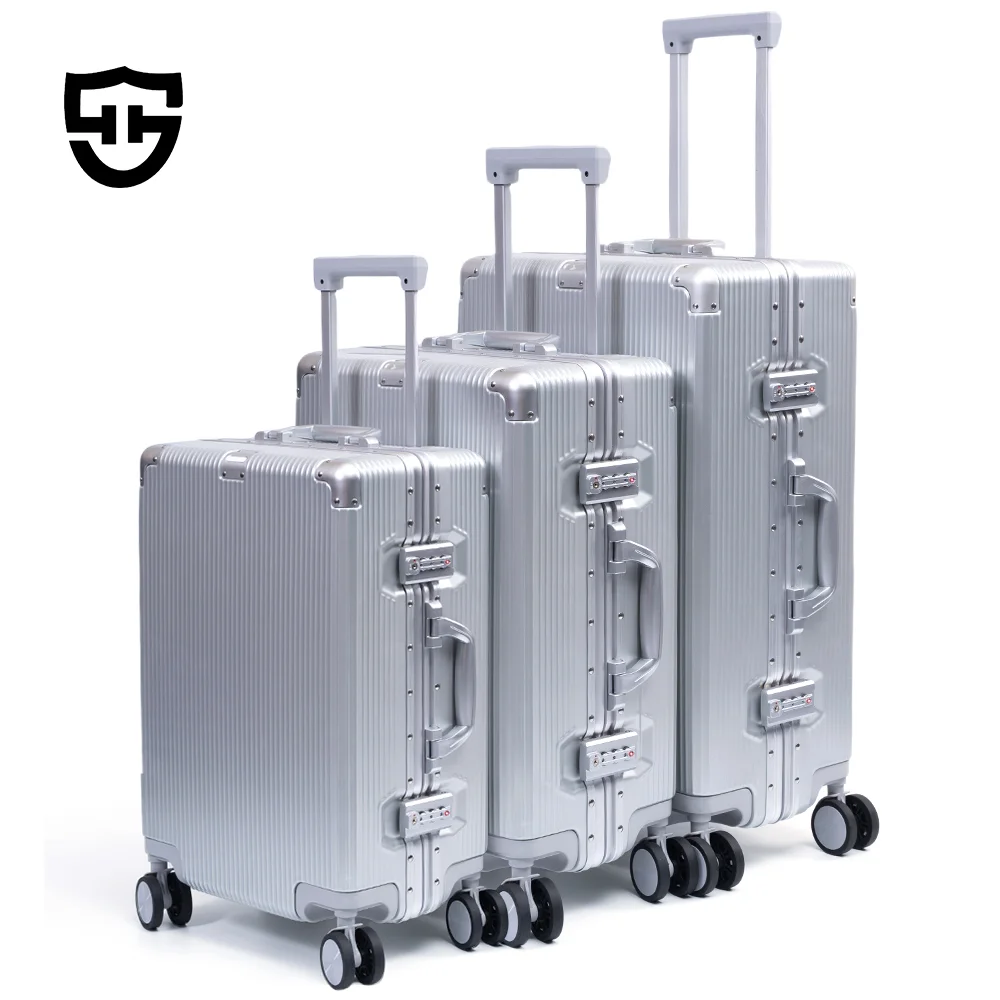 Customized Large capacity 20/24/28 inch travel bags ABS suitcase luggage 3 piece set