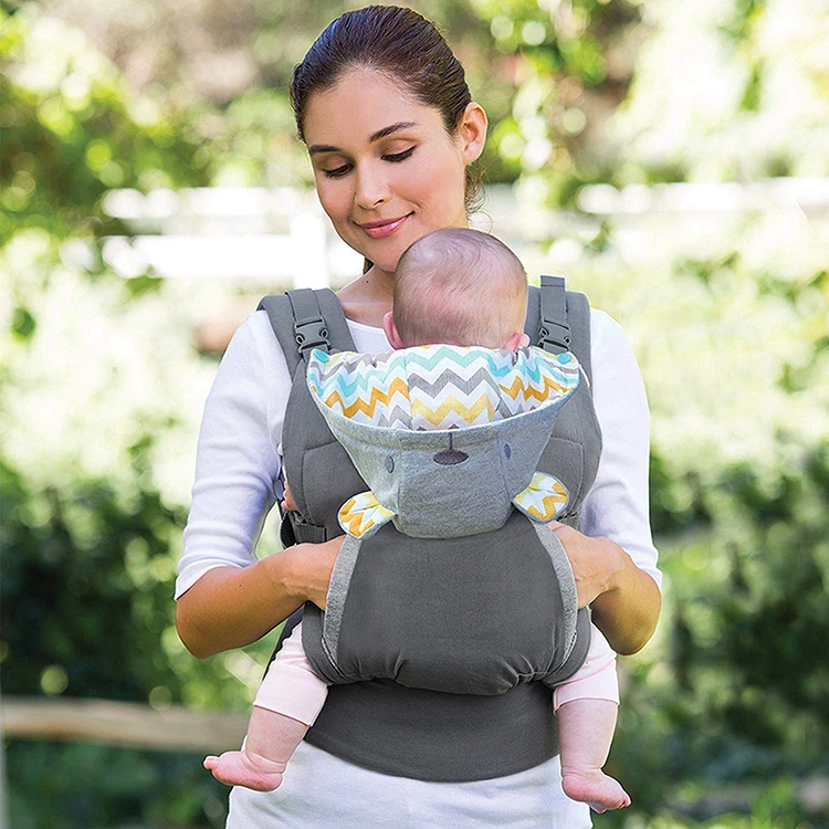 Soft Comfortable Front Facing Baby Carrier Backpack with Removable Canopy Hood