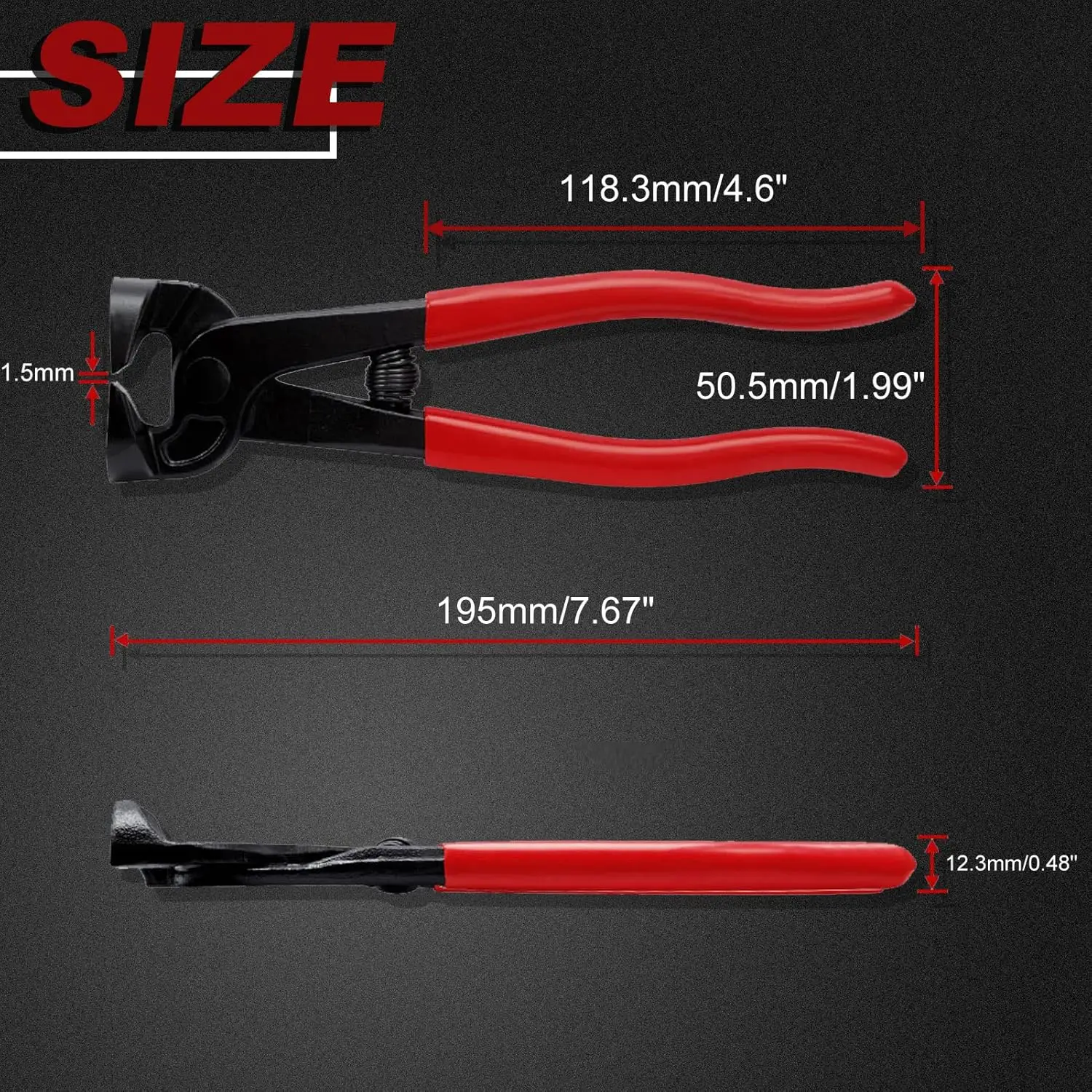 Peaktop  Tile Nippers for Ceramic Tiles 8 Inches Mosaic Cutter Pliers