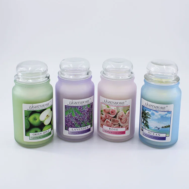 Party Decoration Yankee Style Luxury Large 100% Natural Gift Soya Wax Scented Candles In Glass Jar