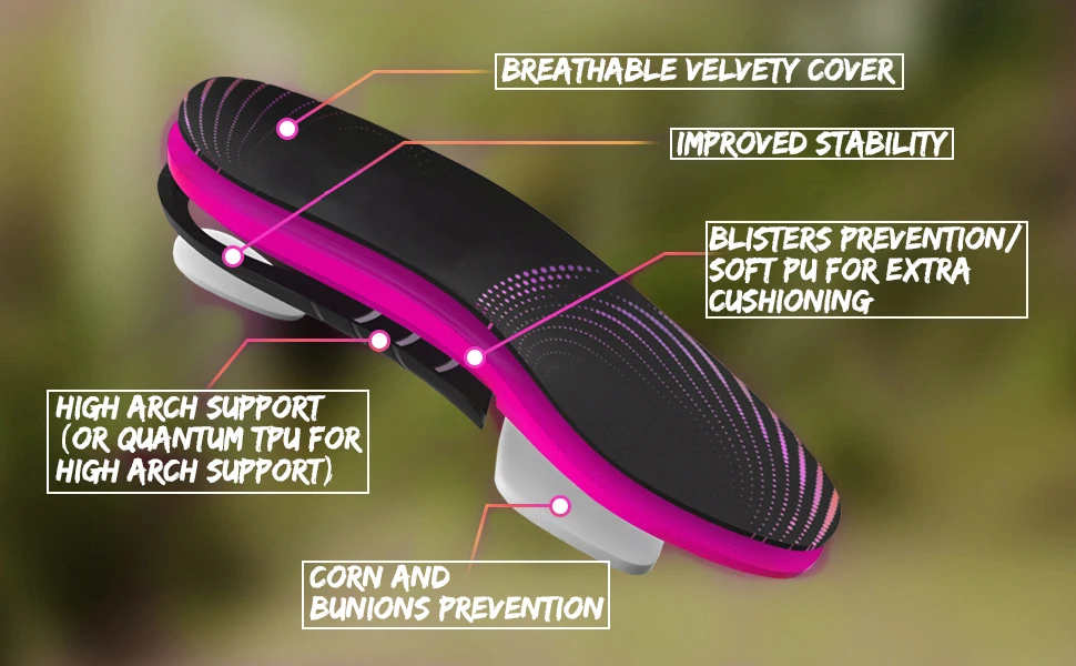 S-King Plantar Fasciitis Relief Shoe Insoles Sport Breathable Running Athletic Arch Support Orthotic Insoles