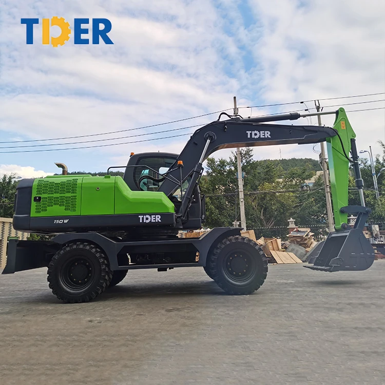 FAST DELIVERY wheel excavator machine 15000 kg Hydraulic Digger wheel excavator 15 ton with EPA engine