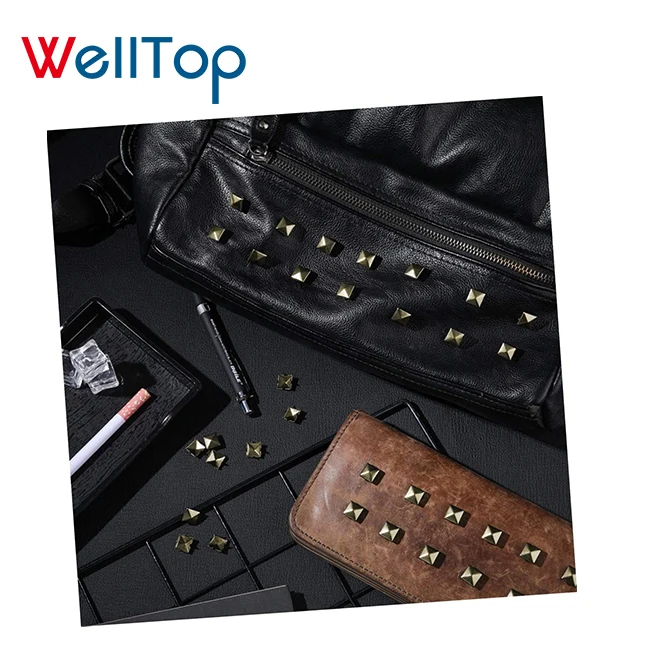 22.316 WELLTOP Wholesale Furniture Accessories Square Antique Brass Tack Metal Upholstery Nails Stud Rivet Decorative Sofa Nails