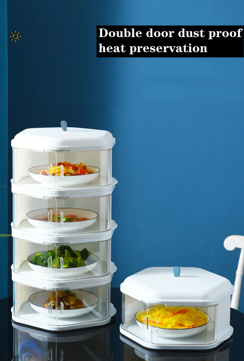 Keep Food Warm for flies and dustproof double-door household multi-layer cover
