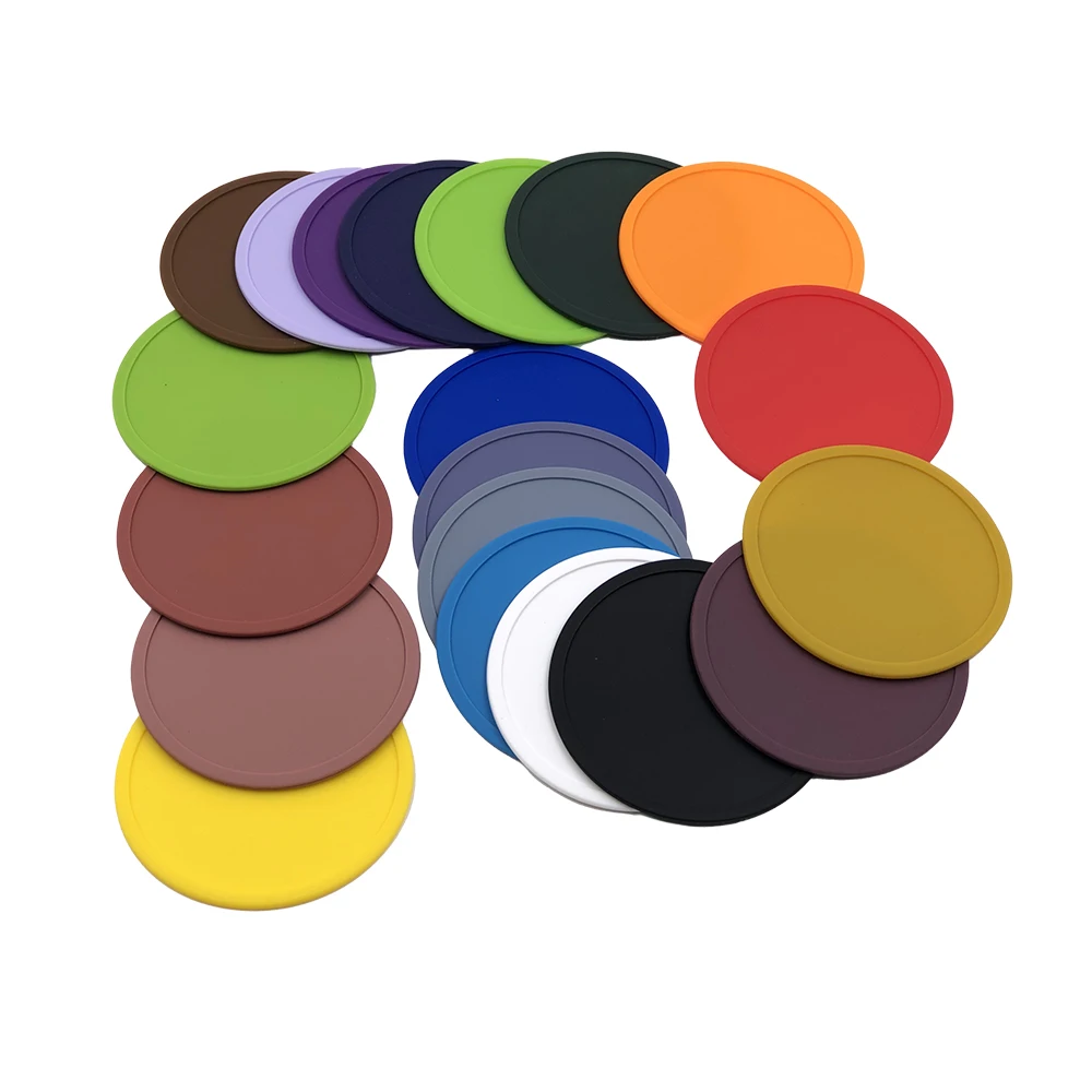 Promotional Absorbent Silicone Coaster Custom Logo Silicone Rubber Coasters For Drinks