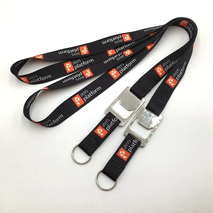 
Wholesale Satin Ribbon Bottle Opener Strap With Keychain 