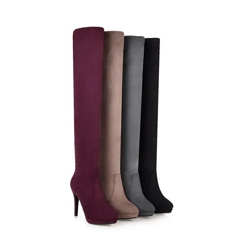 Оптовая продажа 2021, новые сексуальные эластичные сапоги 10 см, высокие сапоги на шпильке