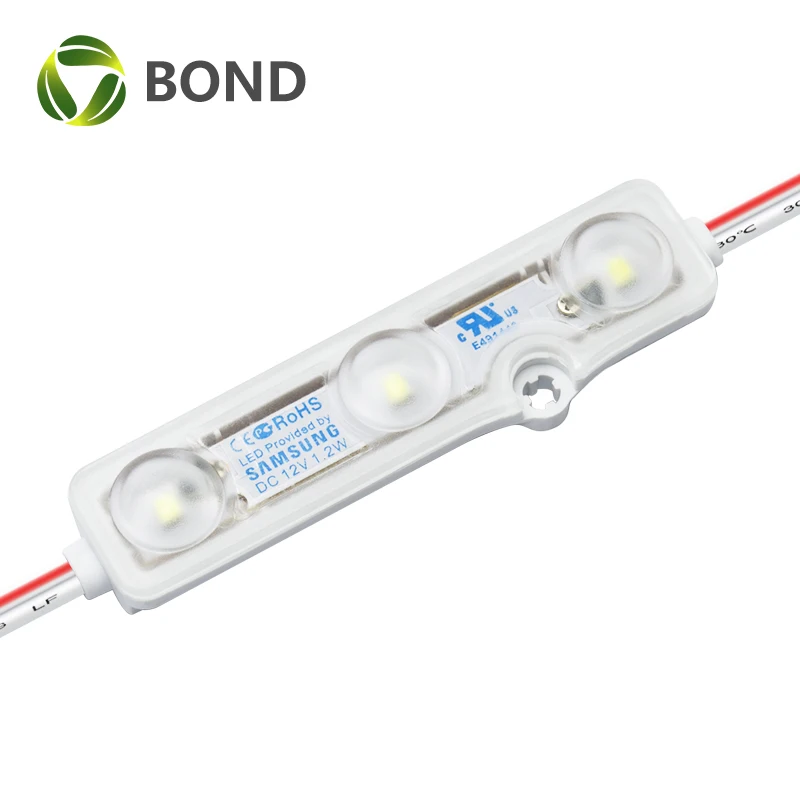 100 шт./лот светодиодный Инжекционный модуль 2835 SMD 3 светодиода водонепроницаемый IP68 12 В постоянного тока 1 5 Вт/шт. Светодиодный освещения для рекламного