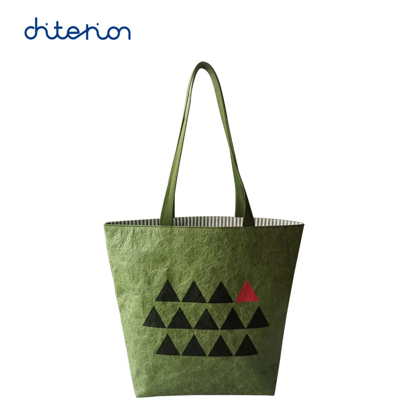 Chiterion Reversible Tyvek Tote Bag Wholesale Custom Recycled Waterproof Dupont Women Tyvek Paper Shopping Bag With Custom Logo