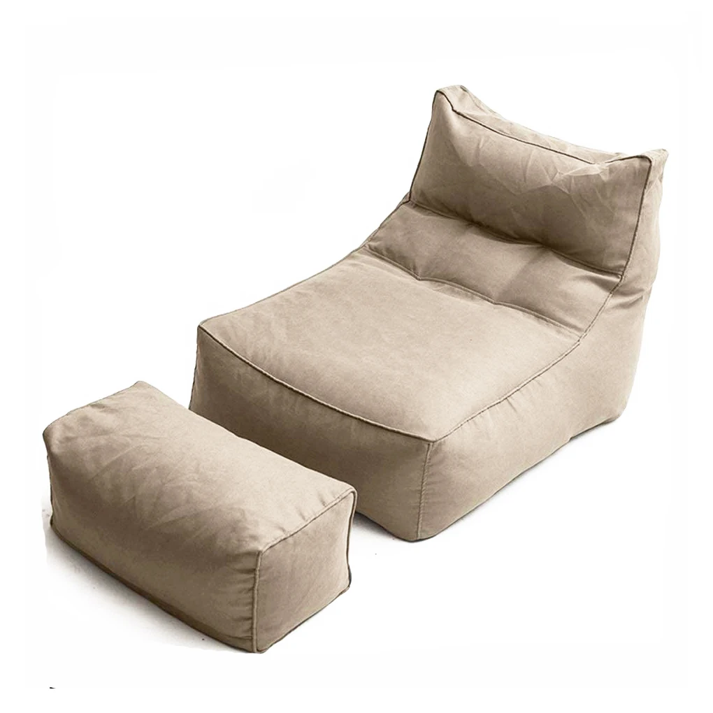 Multi function Chair Adults Living Room nordic Bean Bag Sofa triangle cotton and linen lazy beanbag sofa