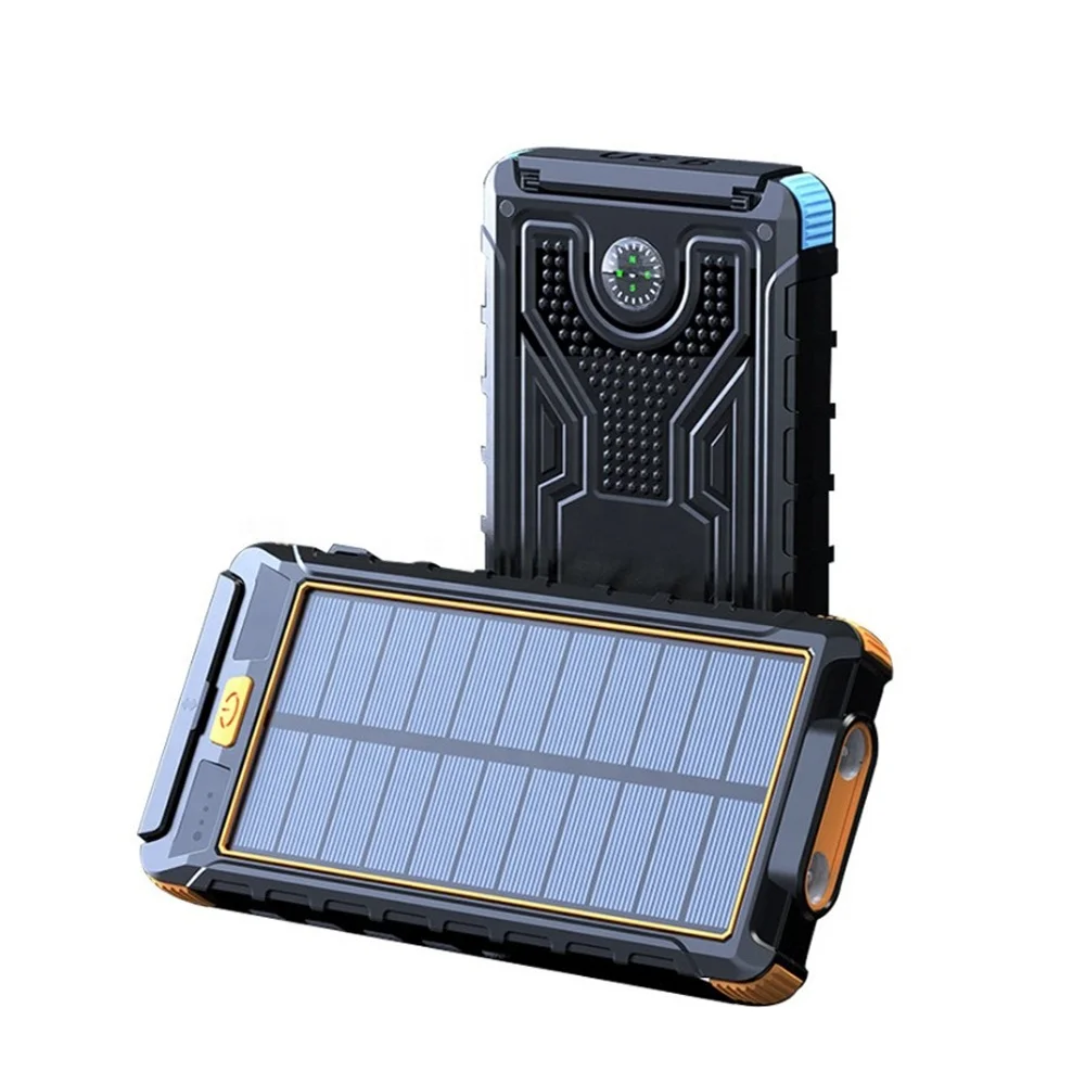 Trending Products Rechargeable Battery Solar Power Bank 10000 Mah Portable Outdoor Power Bank For Smartphone