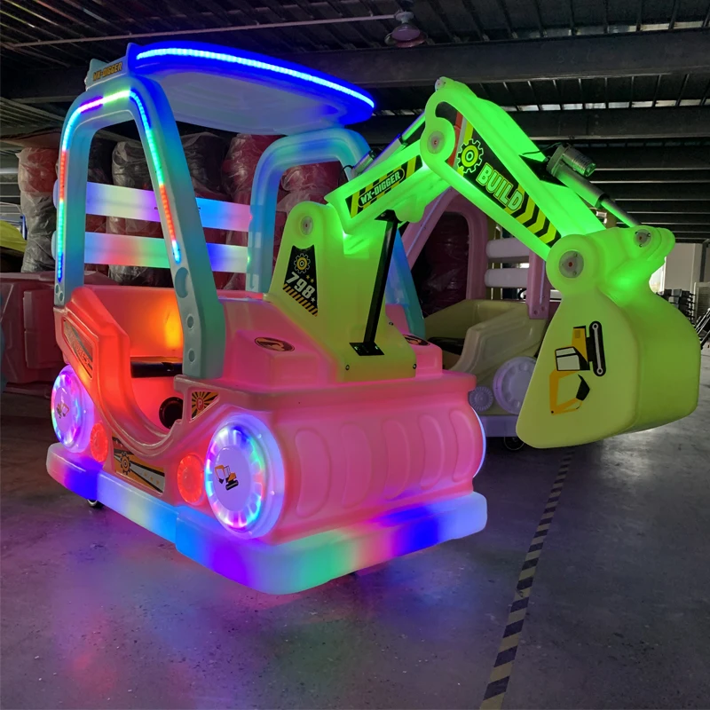 2025 new model digger Bulldozer excavator electric Battery bumper cars for children and adults for sales