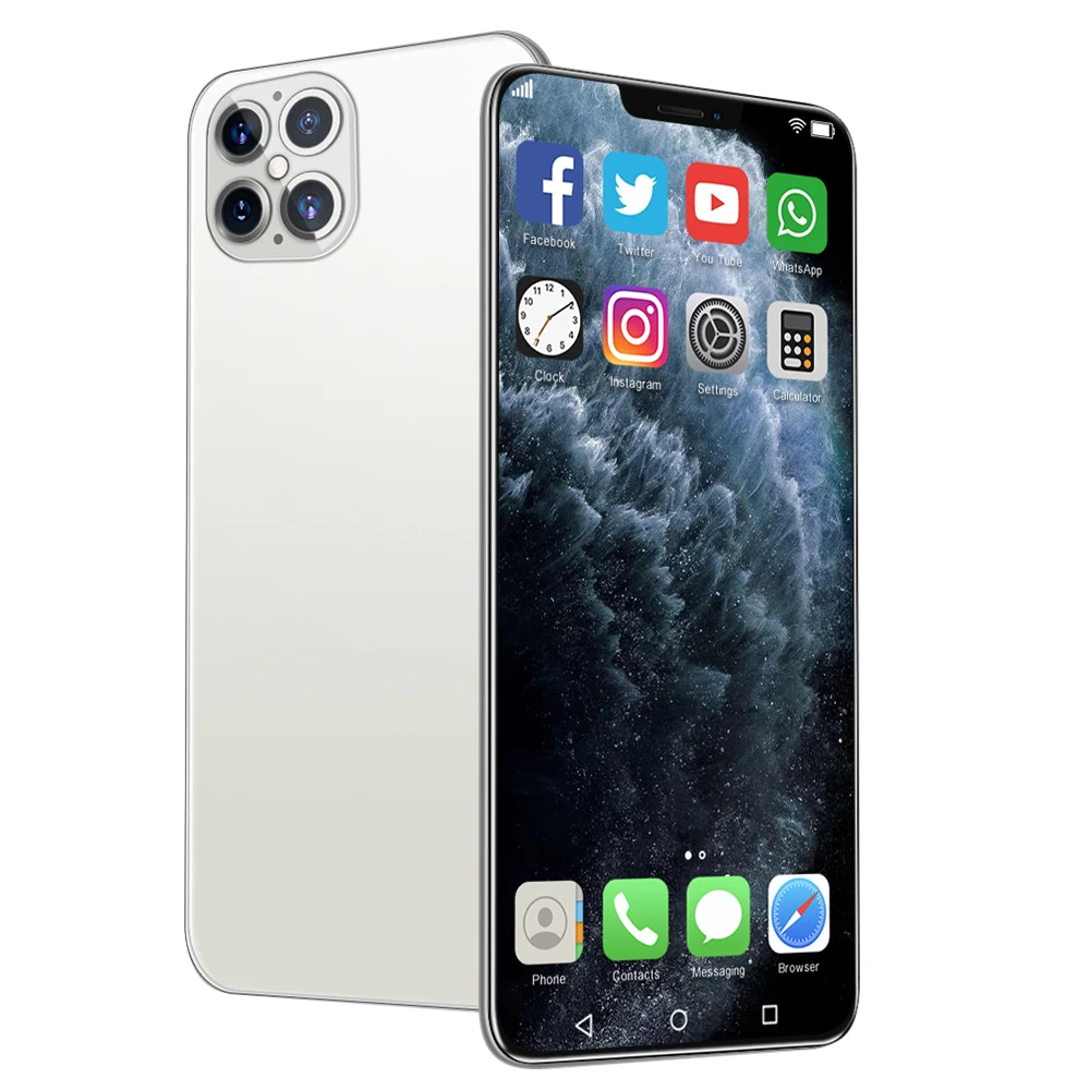 
New i12 Pro Mobile phone 12gb+512gb Smartphone 6.6 Inch Android 10 Dual Sim Card Phone Mobile Phone 