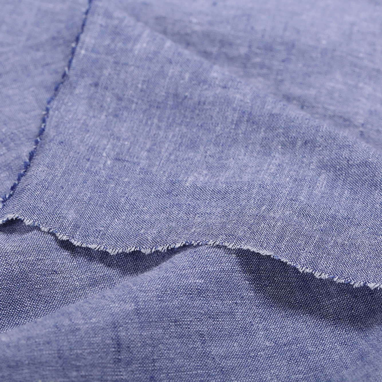 Woven Linen Cotton 100% Washed Stock Lot Chambray Yarn Dyed Linen Fabrics