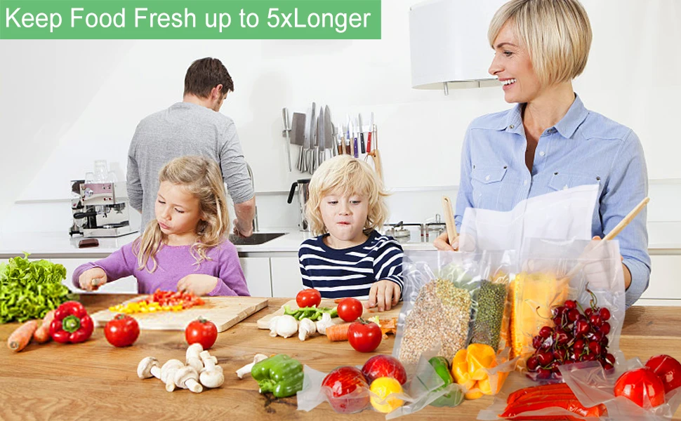 Vacuum Seal Plastic Bag For Food Freezer Storage Textured Vacuum Sealer Bags Vacuum Packing