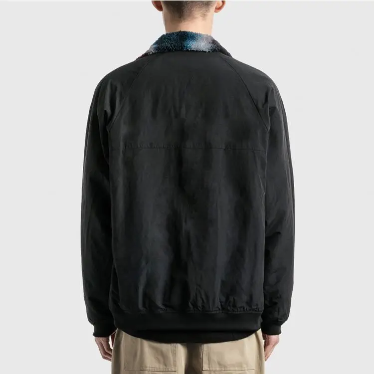 Reversible style mens sherpa fleece jackets customized color and design