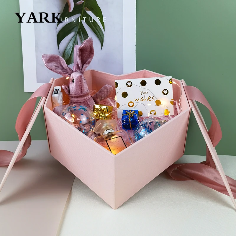 Custom Heart Shaped Gift Box Set For women I Love You Heart Gift Box Valentines Day Gift 2023