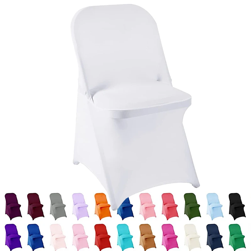 Housse De Chaise Mariage Wedding Chair Event Spandex Folding Chair Covers Spandex Wedding White For Folding Chairs
