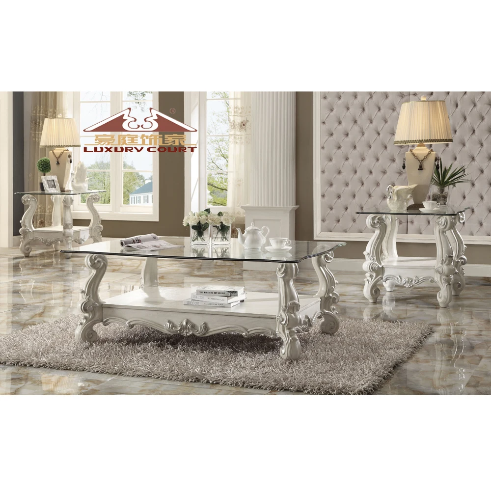 Longhao italian queen size king size bed wholesale set design  Antique White Bedroom Furniture Set