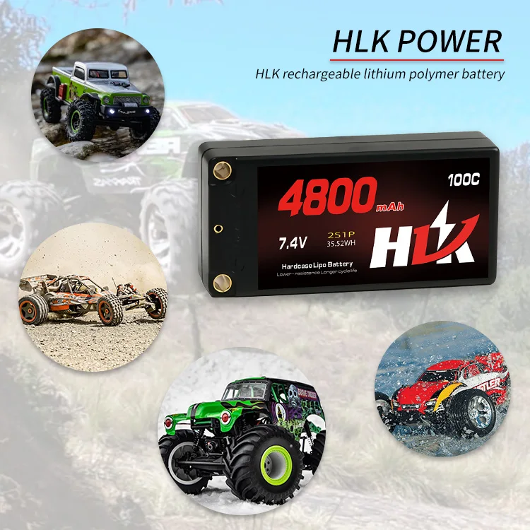 Hot Selling High Discharge Rate 7.4V 4800Mah 100C Shorty 2S Lipo Battery For Rc Car Model Robot