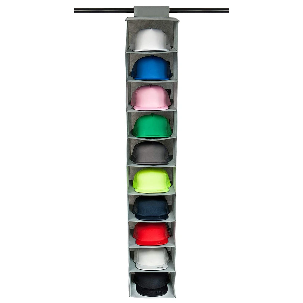 Вешалка для шляп, органайзер для шляп или держатель для кепок-прочный вешалка на 10 полках для шкафа, органайзер для шляп, вешалка для хранения шляп-Простая вешалка F