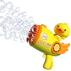 XST New Duck Blower Gun bubble Machine for TikTok Automatic Bubble Maker for Kid Summer Outdoor Toys Party 69 Holes Bubble Gun