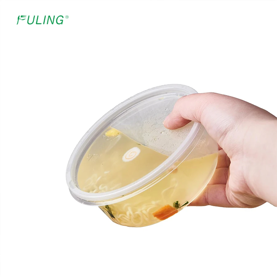 FULING 8oz 12oz 16oz 24 oz 32oz custom logo printed disposable take out bowl to go deli container with lids