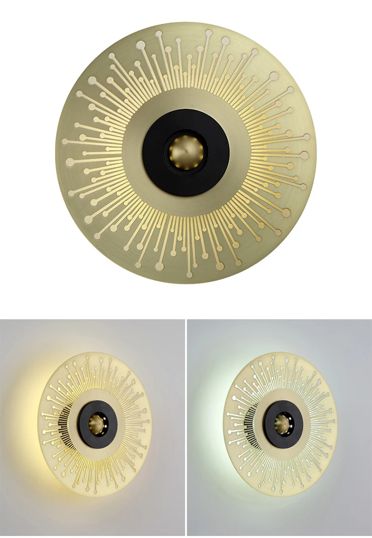 Scandinavian Modern Indoor Home Staircase Bracket Classical Bedroom Light Brass Decorative LED Wall Lights