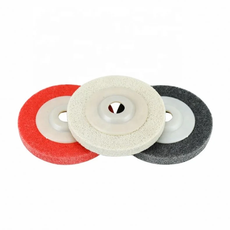 100mm Nylon Fiber Buffing Polishing Wheel Sanding Disc Set Grey Pack of 5 for Angle Grinders