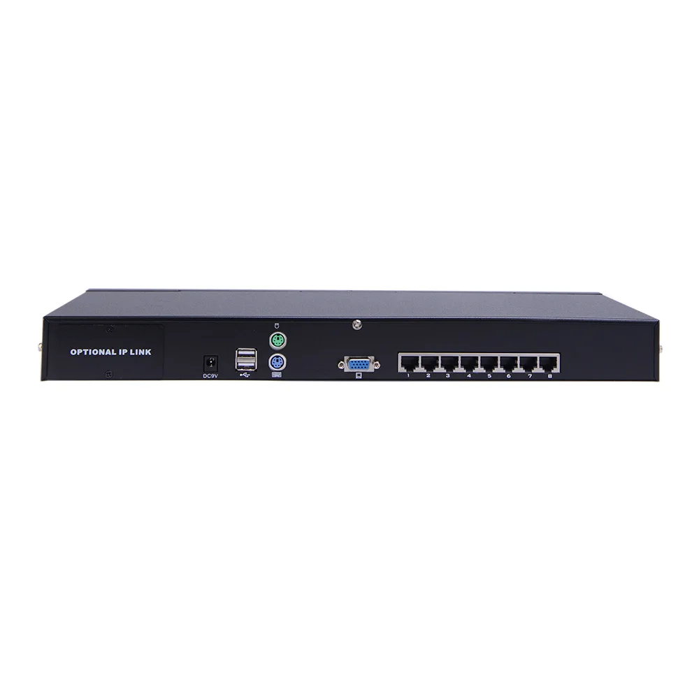 Hotkeys Selection Rack Mount Cat5 Interface 8 Port KVM Switch With VGA/DVI/HDMI Dongle