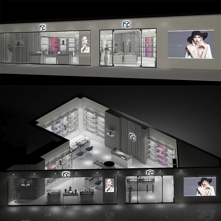 Customized High End Cabinet Display Jewelry Showcase For Switzerland Jewelry Watch Shop