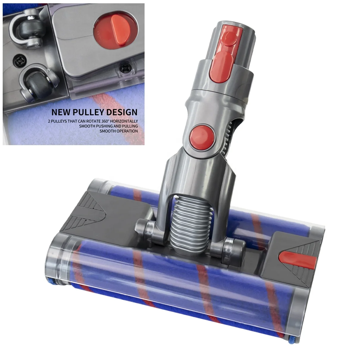 Dysons V7 V8 V10 V11 беспроводной двойной мягкий роликовый пылесос щетка для коврового пола электродвигатель головка вакуумные