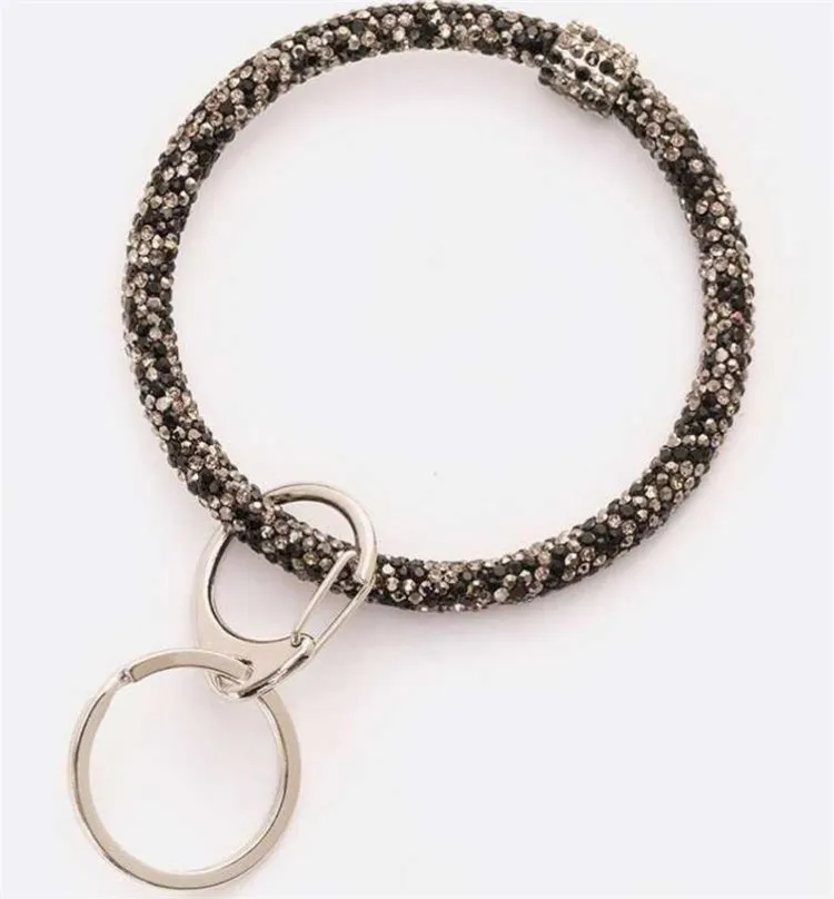  Wholesale Resin Bracelet Keychain Fashion Women Rhinestone Wrislet Colorful