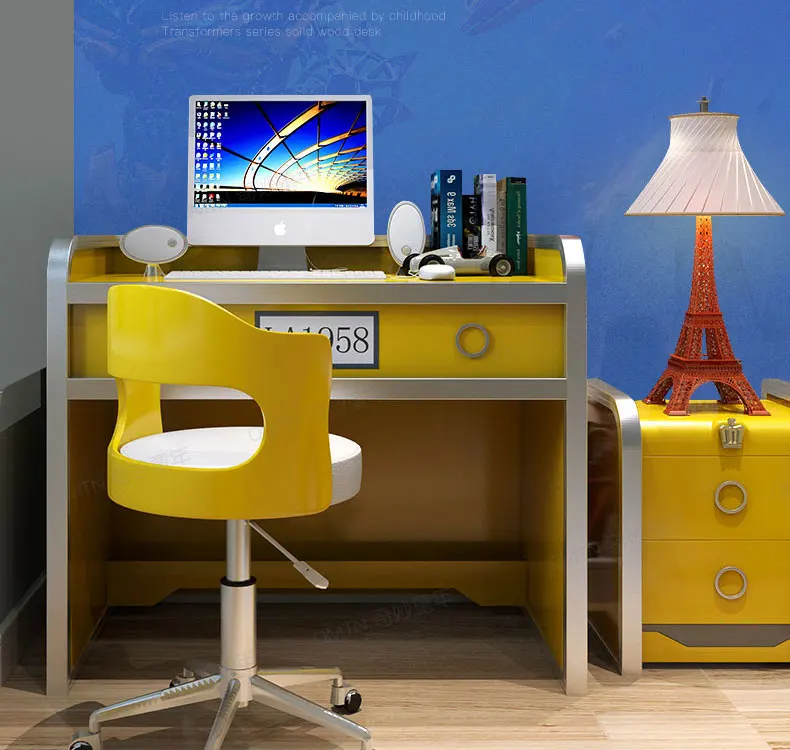 Height Adjustable children table and chair Large Storage Children Study Desk Kids Study Table With Storage Drawer