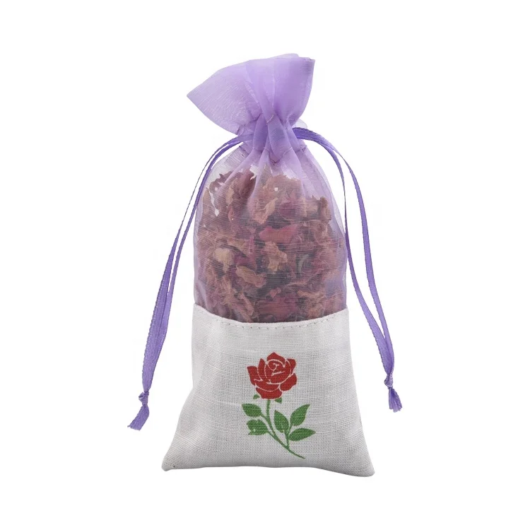 Custom-Air-Freshener Organza Bag lavender buds Scented sachet for Promotional Gift Items