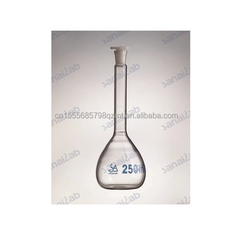 new design professional factory high quality plastic volumetric flask with plastic stopper