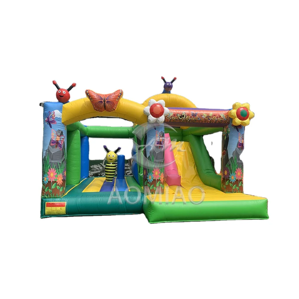 Commercial bouncy castle inflatable trampoline Jumping castle Inflatable combo for plant theme
