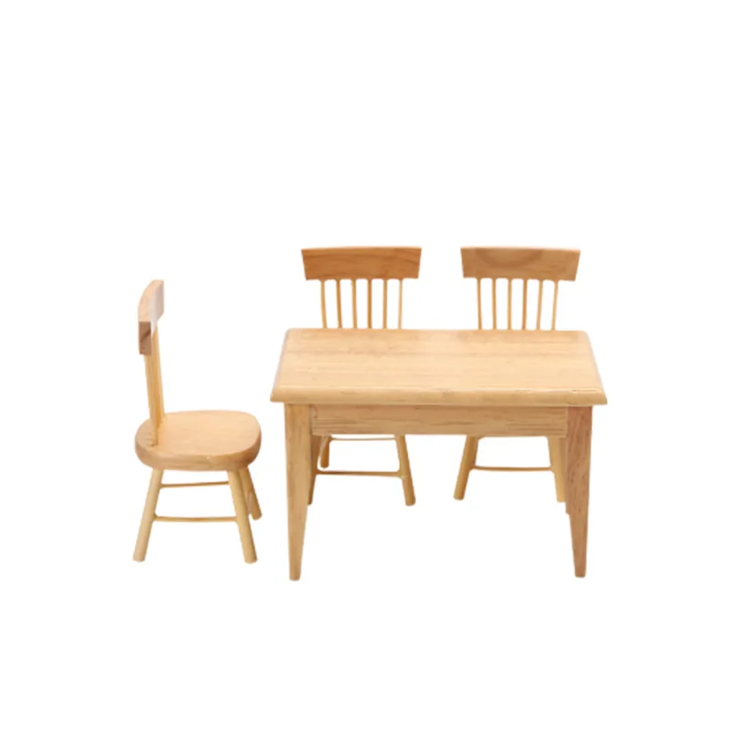 High Quality Wooden 1:12 Dollhouse Furniture Doll House Kitchen Miniature Dollhouse Accessories of Dining Room Accessory