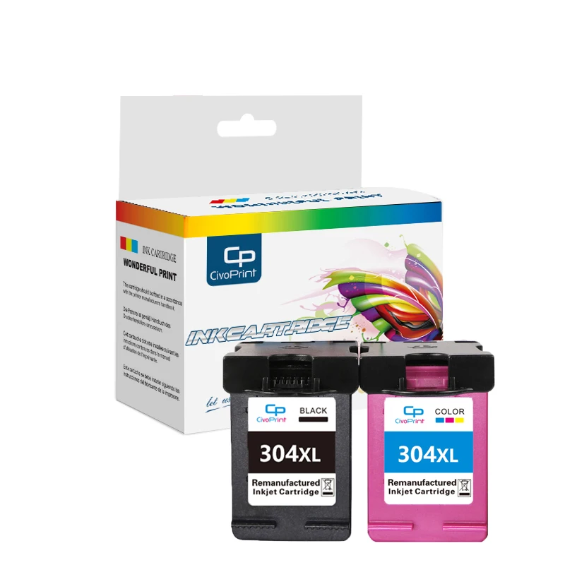 Самый дешевый совместимый картридж Civoprint 304XL черный и цветной для продажи 304 замены сменных чернил для принтера 304 XL