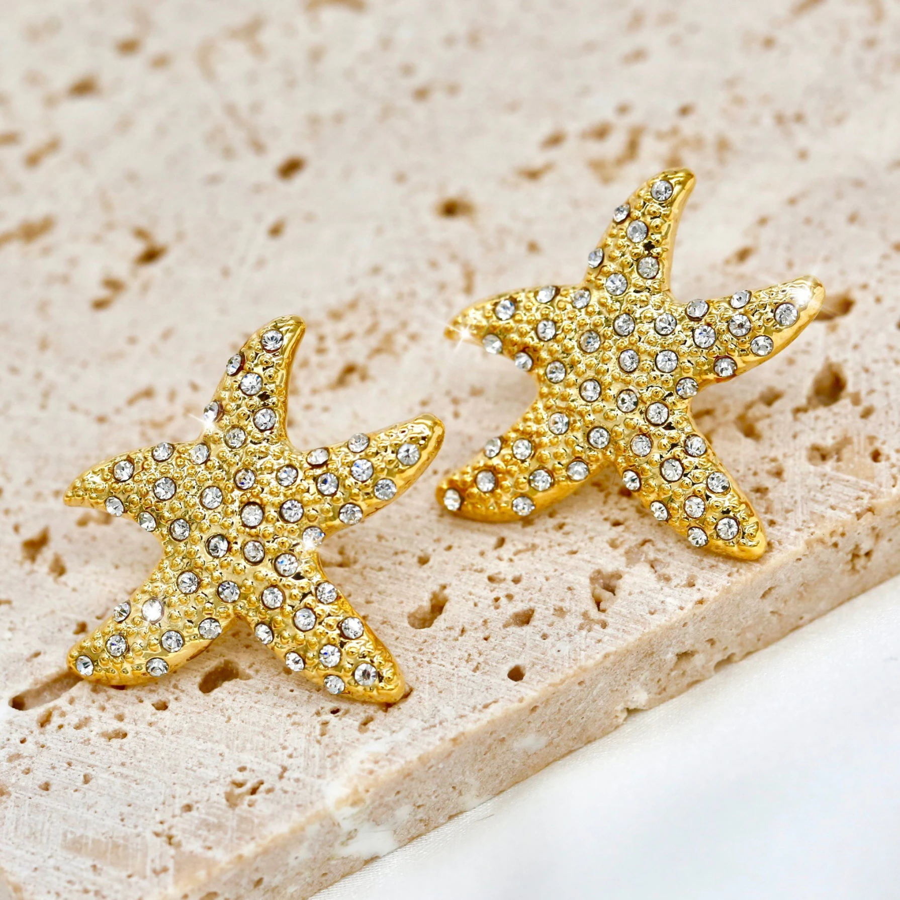 European and American zircon star earrings ladies fashion products