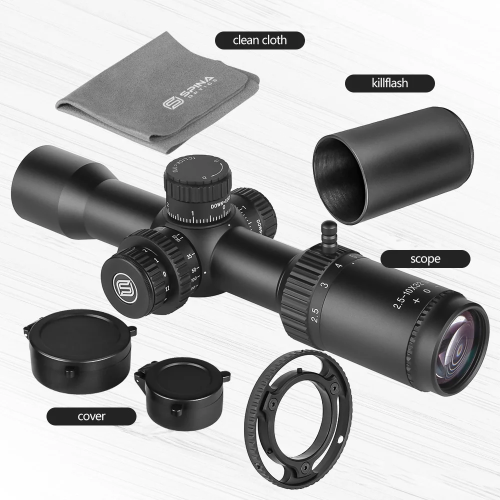 2 5-10x32 LPVO оптический прицел с боковым фокусом и подсветкой OEM ODM телескопический для охоты