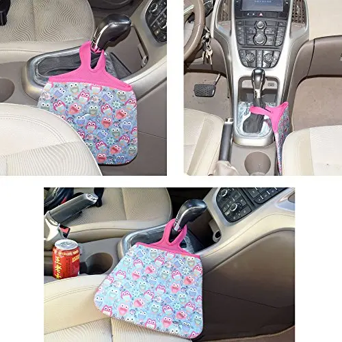 organizer seat side reusable car sleeve pouch litter garbage bag trash keeper uto reusable neoprene car trash bag