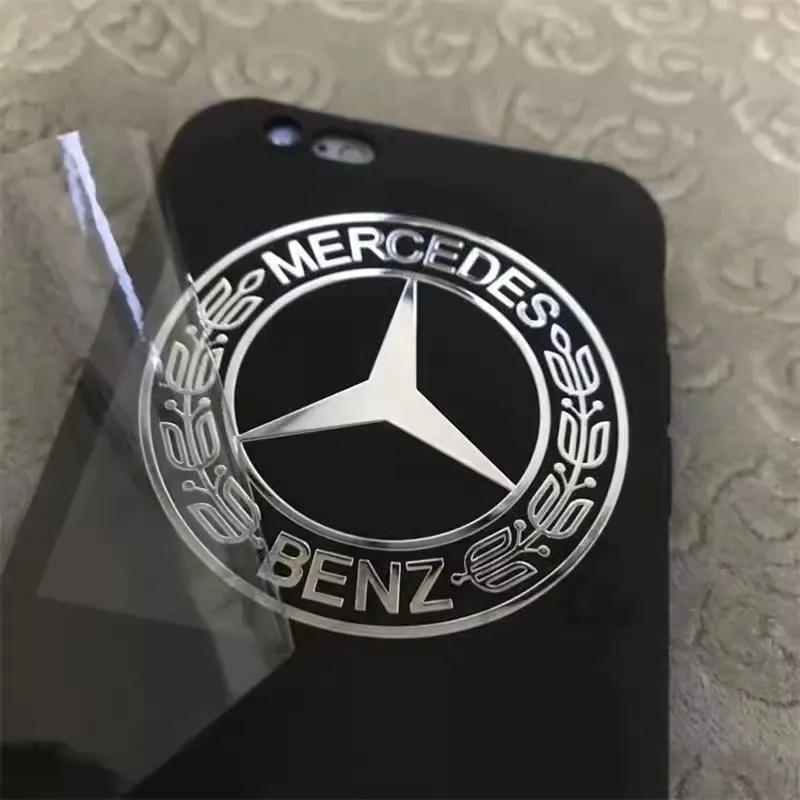 Customized Electroform Nickel Sticker Metal Gold Color Decal Label