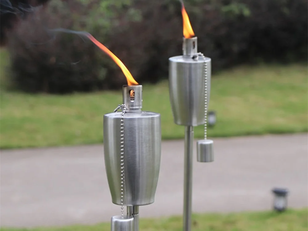 115 CM Garden Stainless steel Tiki Oil torch for Lawn