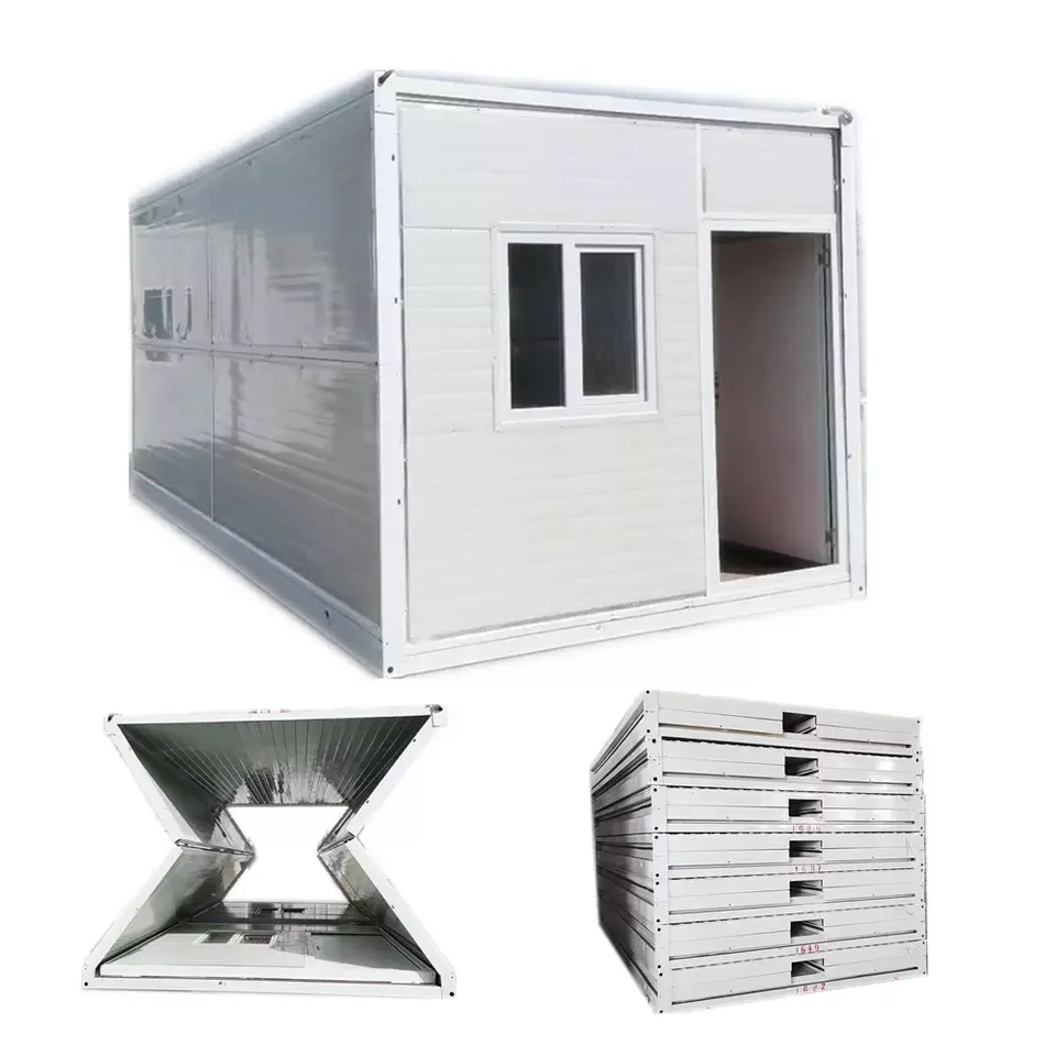 Retail 6*3 20ft  galvanized steel sandwich panel living house foldable container homes for sale